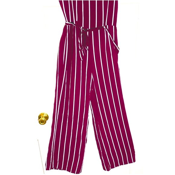 Women’s Purple and White Zip Up Jumpsuit - Picture 2 of 3